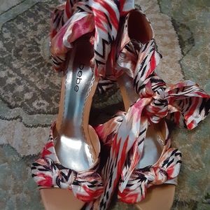 Babe wedge  tie up sandel